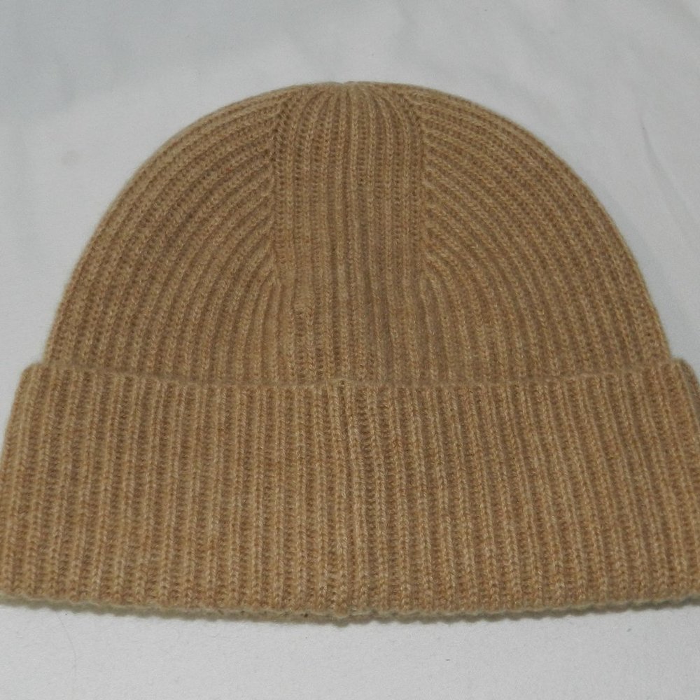 J. Crew 100% cashmere ribbed knit beanie